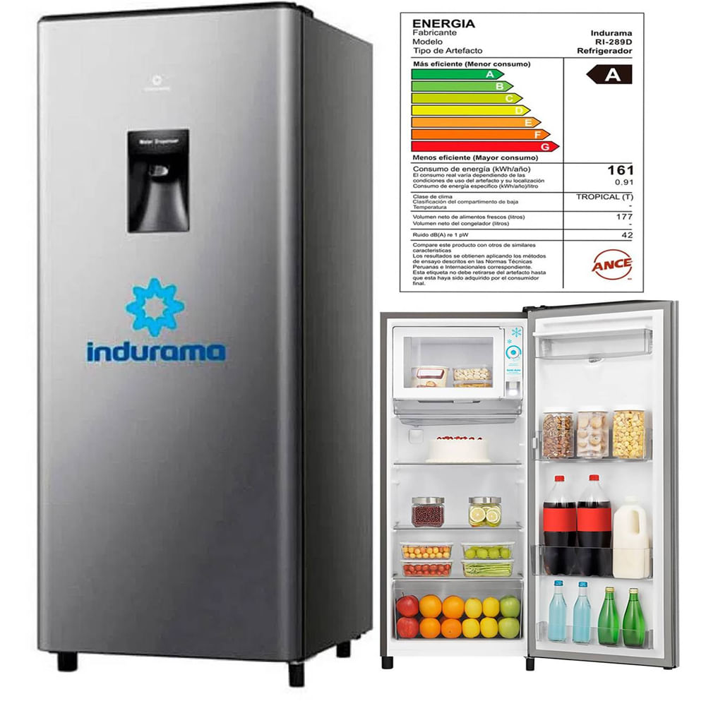 Refrigeradora Indurama RI-289D 177 Litros