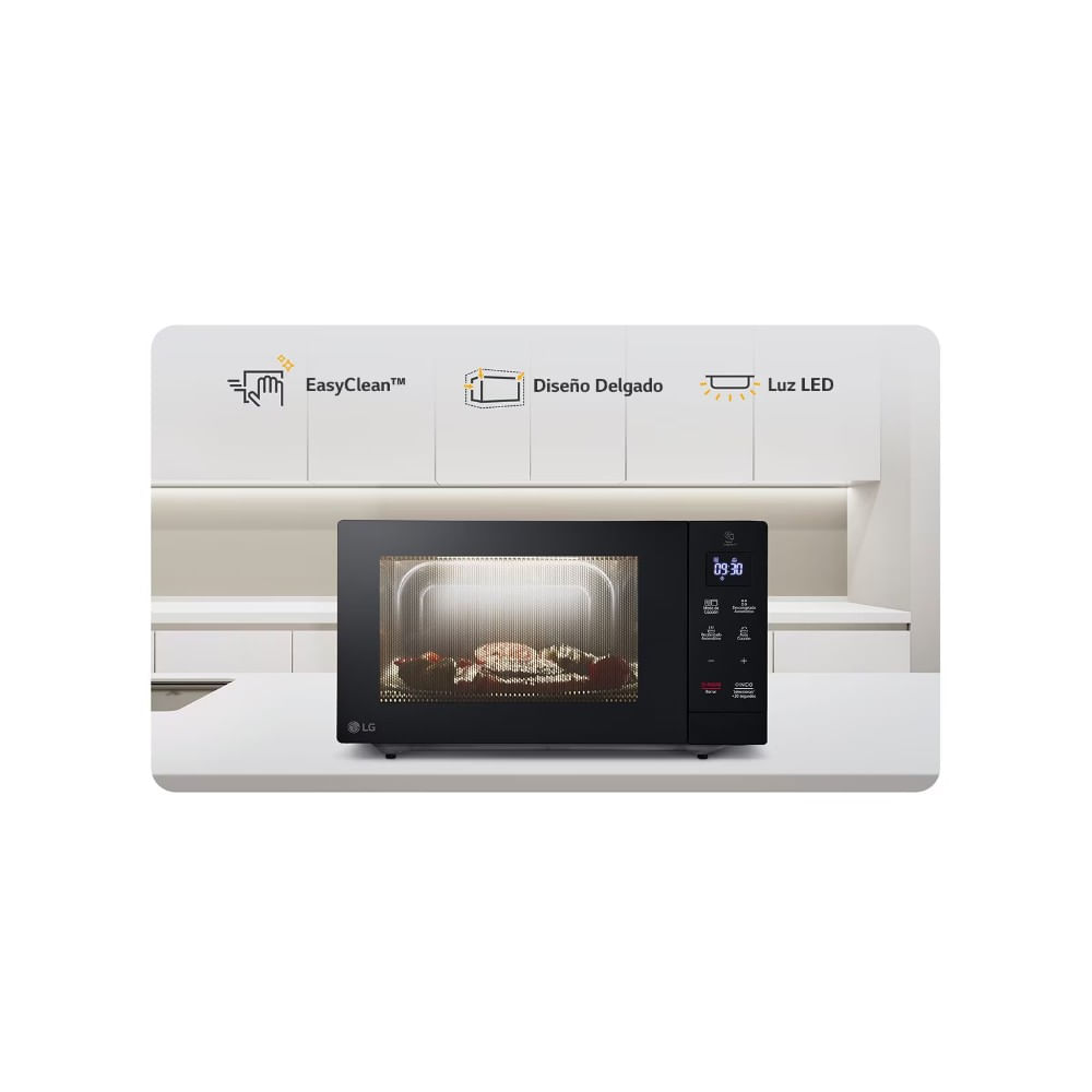 Horno Microondas LG Easyclean 30L MH7032JAS - Negro - Promart