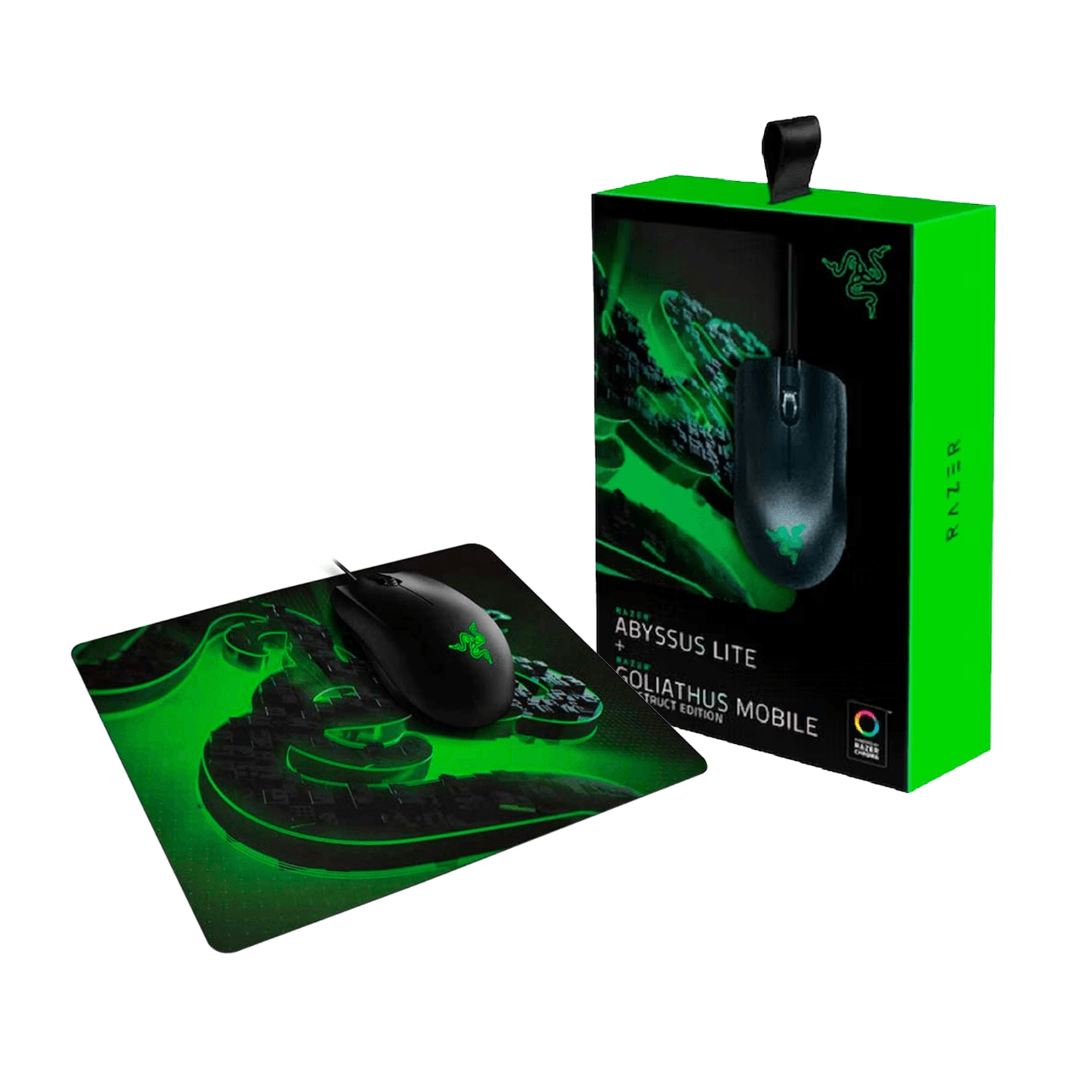 Kit Gaming Razer Mouse Abyssus Lite+Mouse Pad Goliathus Mobile Construct Black 9