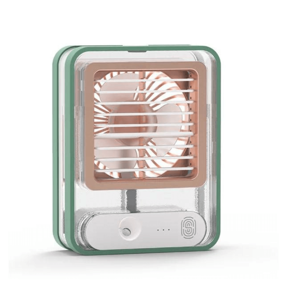 Mini Ventilador Humidificador de Escritorio Verde