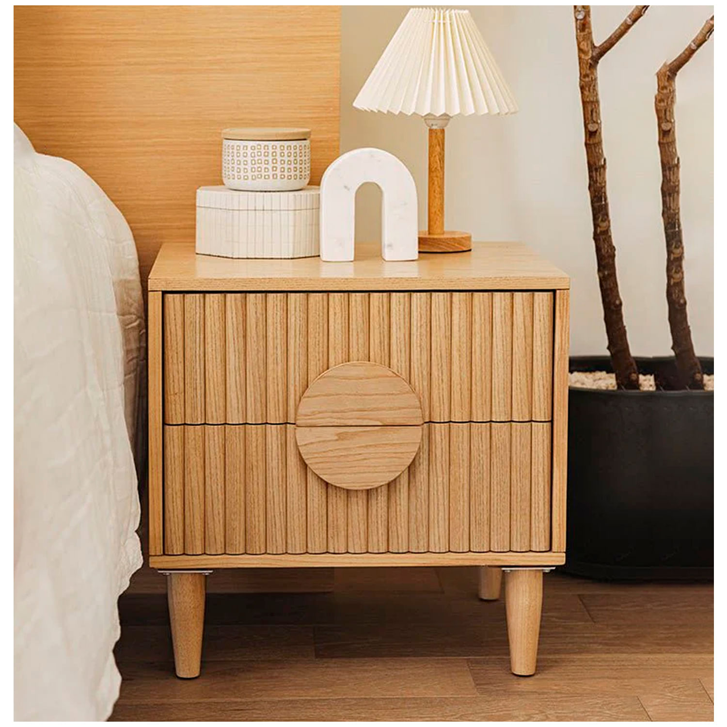 Mesa de Noche Chloé Ventitas Home Madera