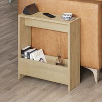 Mesa Lateral Organizadora Rupia Marrón Claro R&R MUEBLES