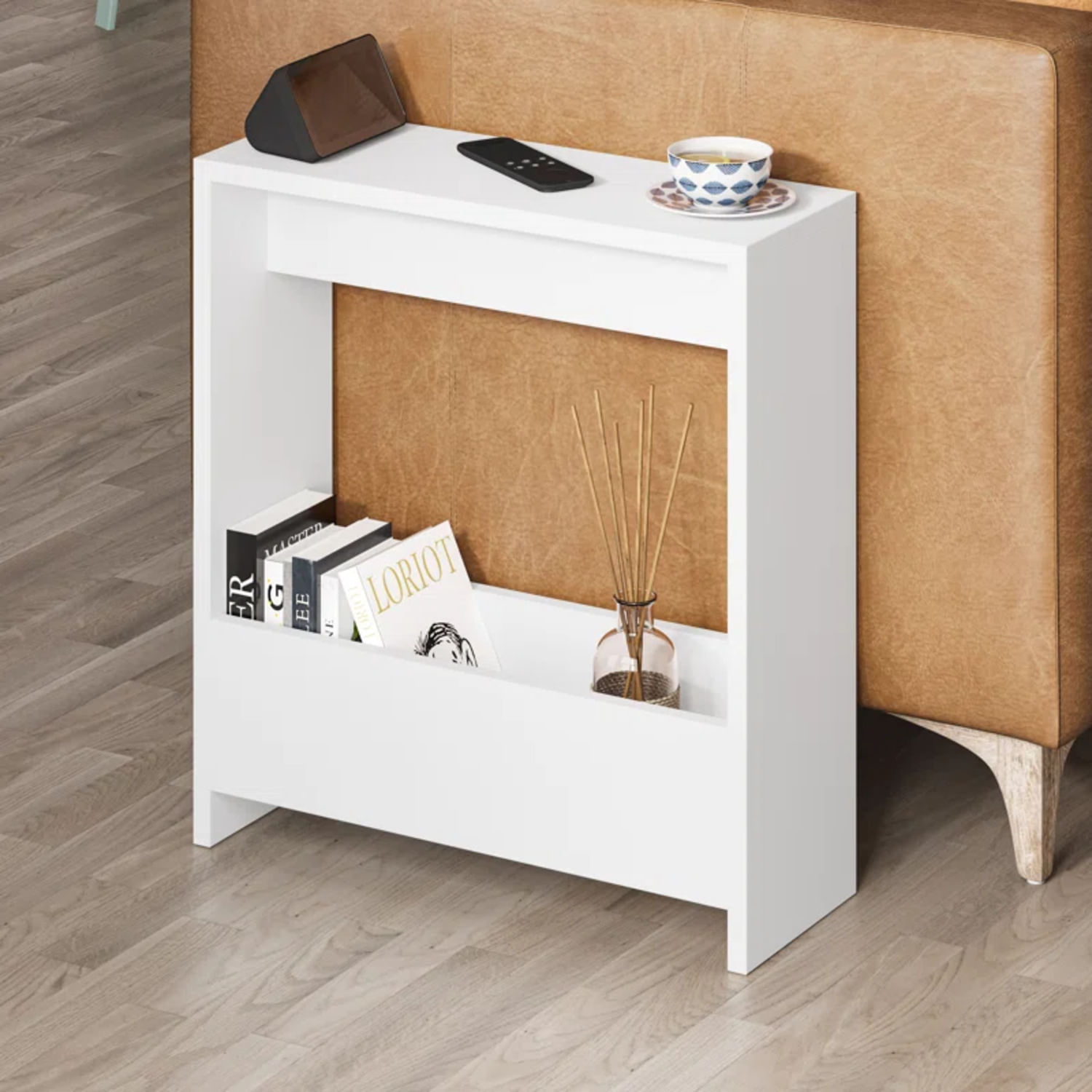 Mesa Lateral Organizadora Rupia Blanco R&R MUEBLES