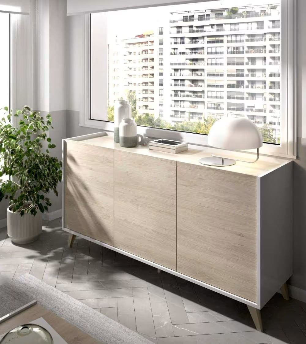 Aparador Minimalista Mae Duna con Blanco R&R MUEBLES