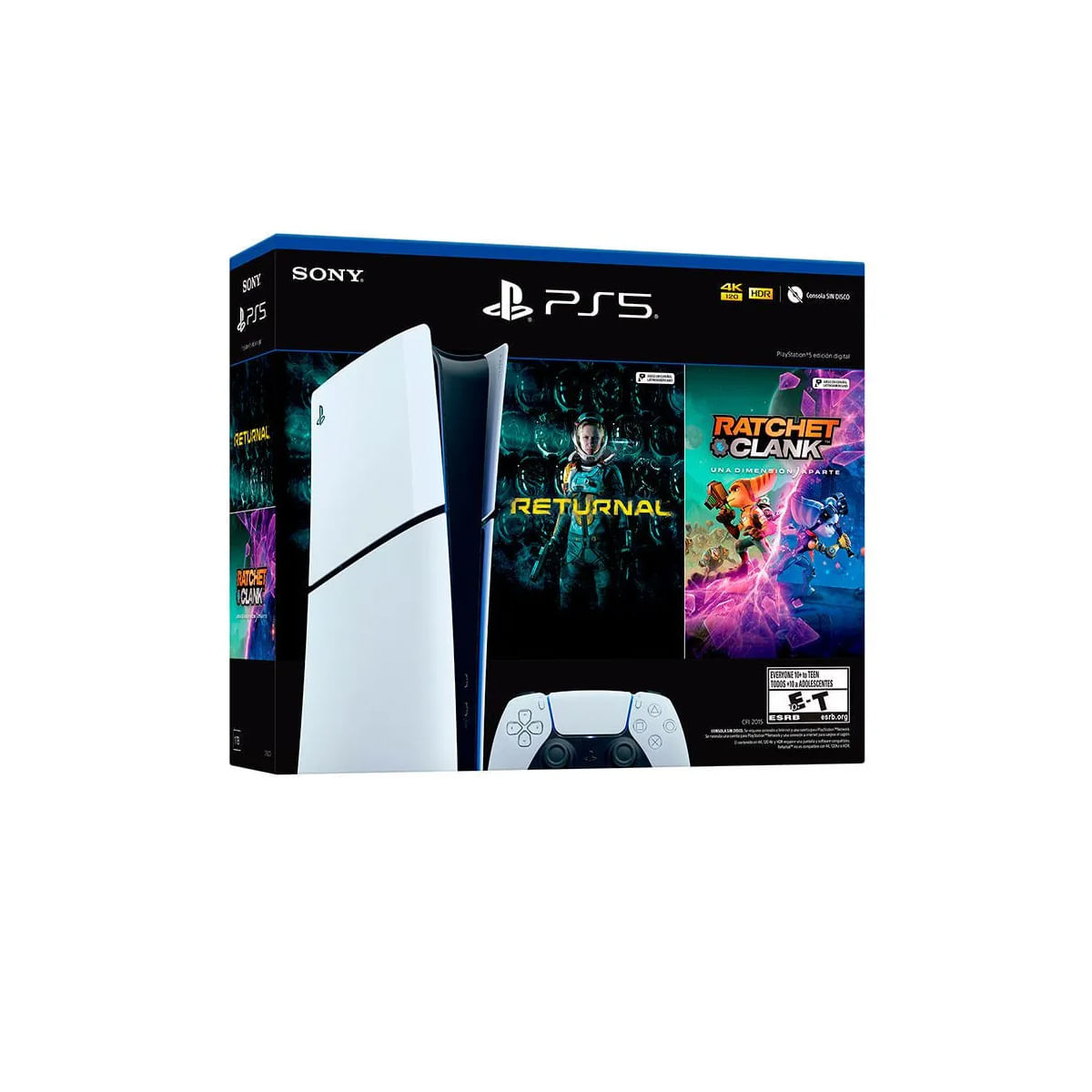 Consola PlayStation 5 Slim Digital Bundle incluye Returnal + Ratchet and Clank