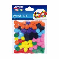 Pom Pom ARTESCO 1.5cm Colores Bolsa 100un