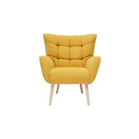 Sillón Nórdico Anahí efecto aterciopelado color Amarillo TU MESITA