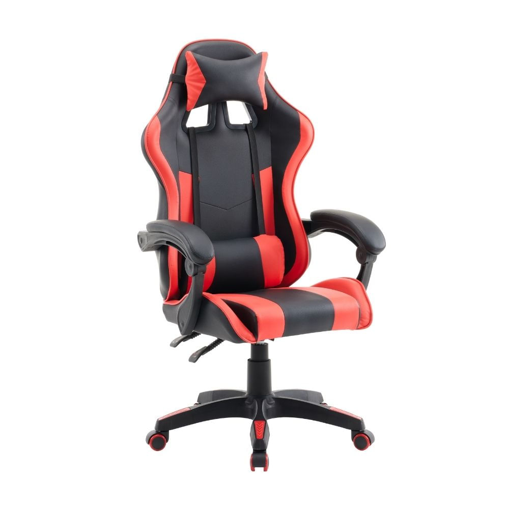 Silla Gamer New Racing Pro Cuero Pu Rojo/Negro Orange - Promart