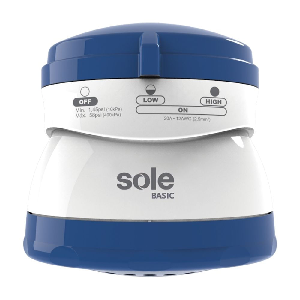 Ducha Eléctrica Sole Evolución 2T 5400W Blanco/Azul