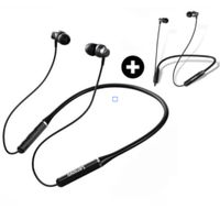 Combo 2 audifonos bluetooth lenovo he05 negro