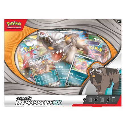 Pokemon TCG: Scatola Vetrina Mabosstiff Ex - Carta Promozionale Foil + 3 Buste Espansione