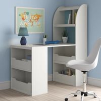 Escritorio Moderno Samanta 120 cm Blanco R&R MUEBLES