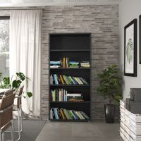 Estante Moderno Asai Negro R&R MUEBLES