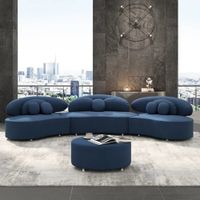 Juego de Sala Curvo Retiz color Azul TU MESITA