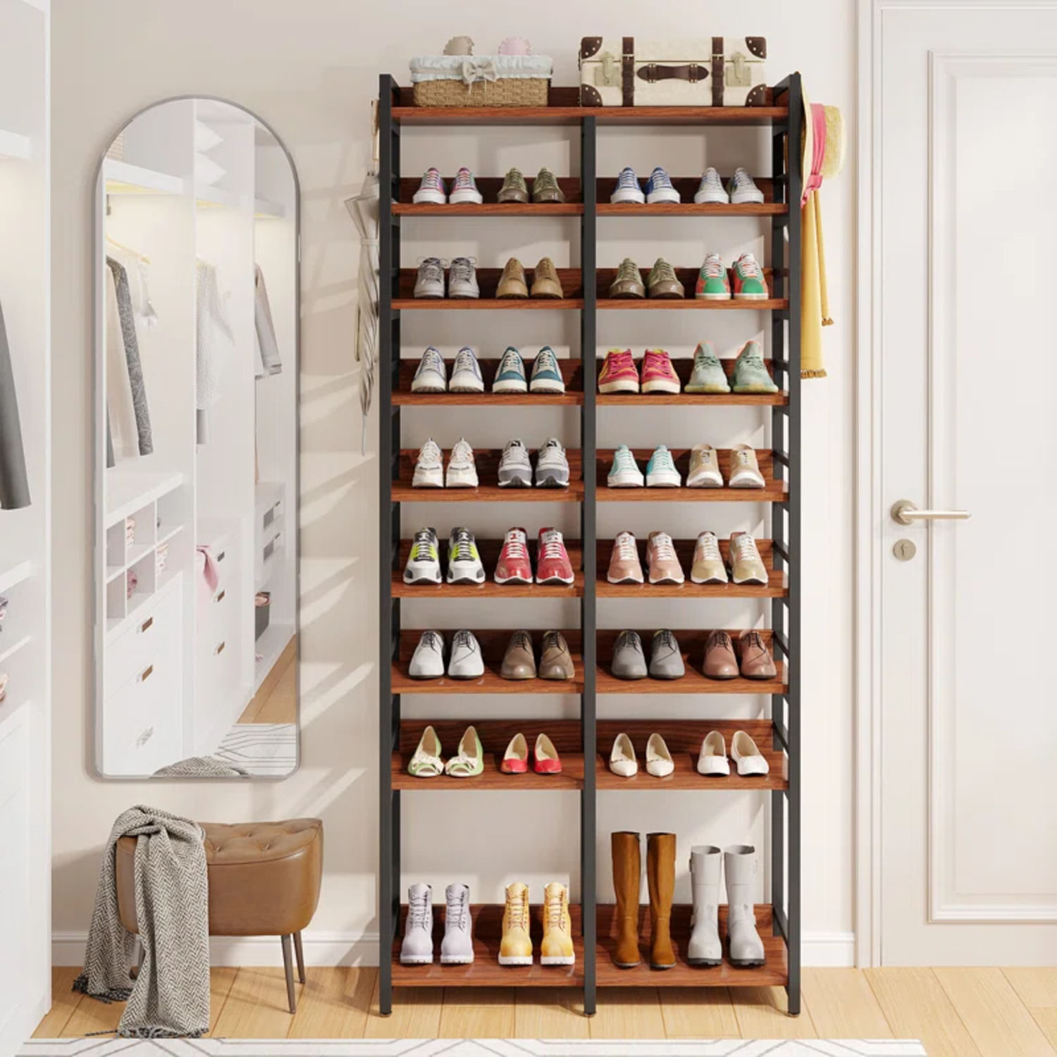 Zapatera Moderna Thalía Marrón R&R MUEBLES