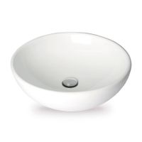 Ovalín Circular Vainsa Bari de Loza Blanco 43cm
