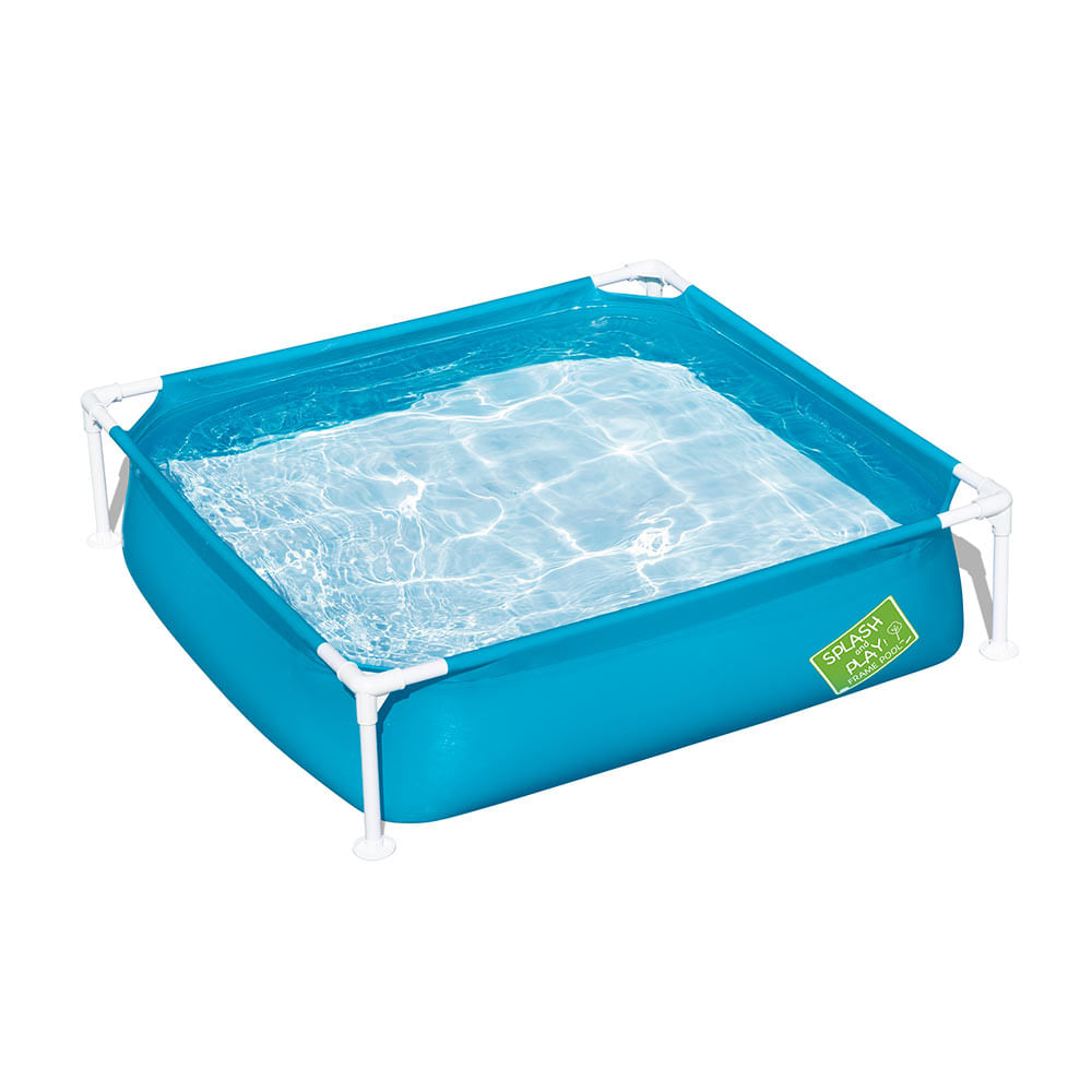 Piscina Estructural Cuadrada Bestway Frame Pool 365L 122x122x30cm Azul