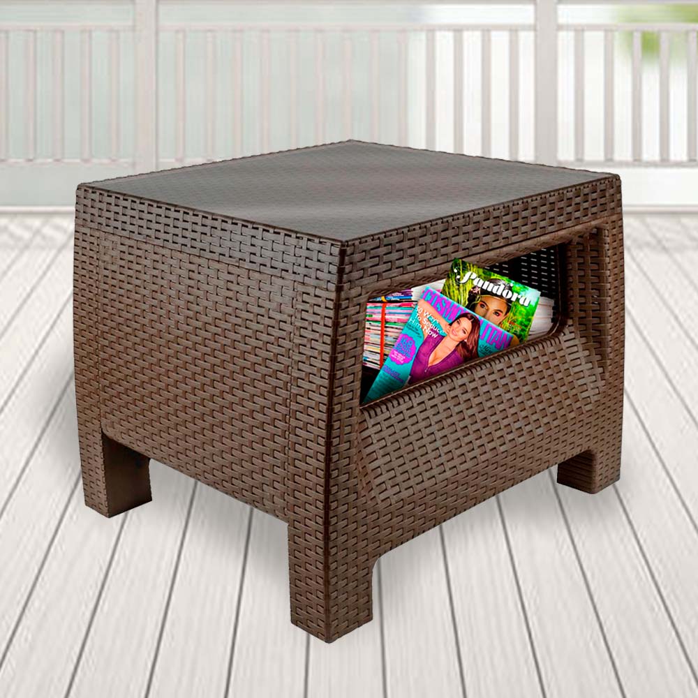 Mesa de Centro Terraza con Vidrio Tavarua - Color Aleatorio