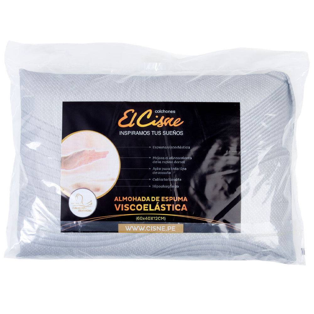 Almohada EL CISNE Viscoelástica Plomo