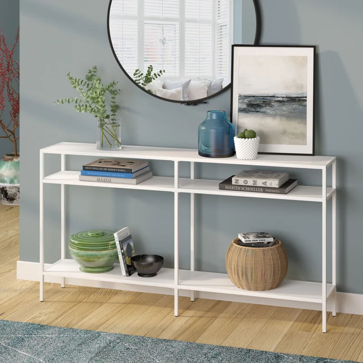 Mesa Consola Moderna Leva Blanco R&R MUEBLES