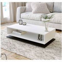 Mesa de Centro Moderna Xavi Blanco/Negro R&R MUEBLES
