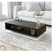 Mesa de Centro Moderna Xavi Negro/Blanco R&R MUEBLES