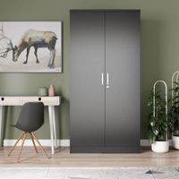 Ropero Moderno Kennedy 2 Puertas Negro R&R MUEBLES