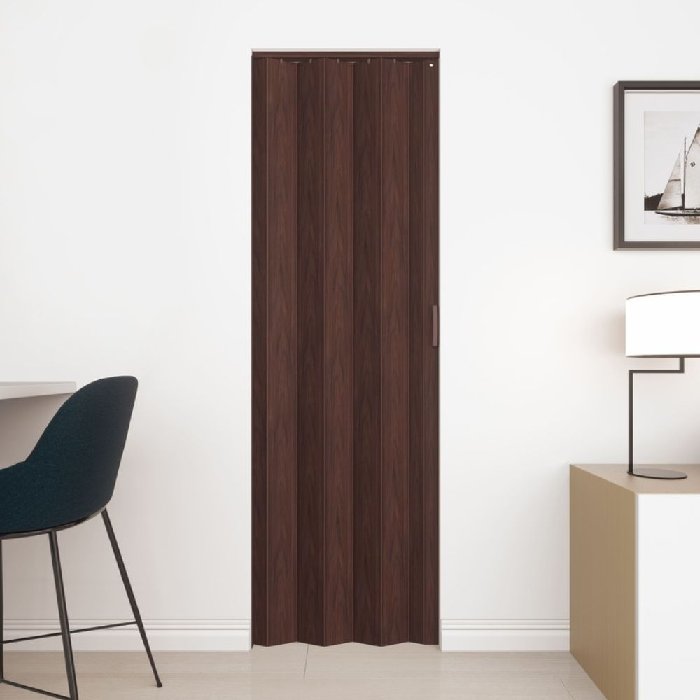 Puerta Plegable PVC Bricco Modelo BASIC Caoba 70x200cm