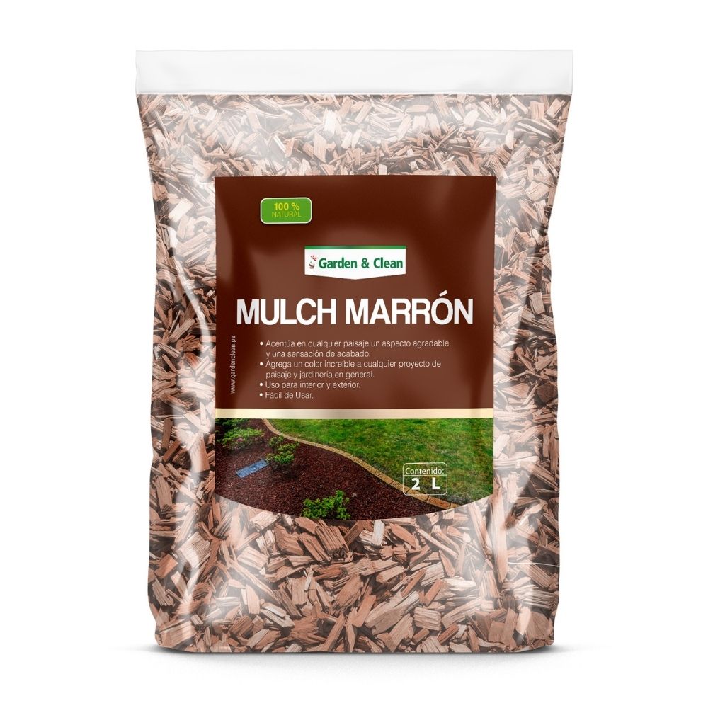 Mulch Marrón 2 litros Garden Clean Decorativo para Macetas y Jardín