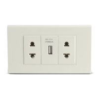Tomacorriente Doble + USB Orange Classic
