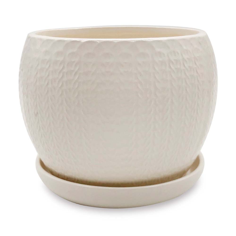 Maceta Decorativa Circular Arcilla Mikan 14.3x10.7cm Orange