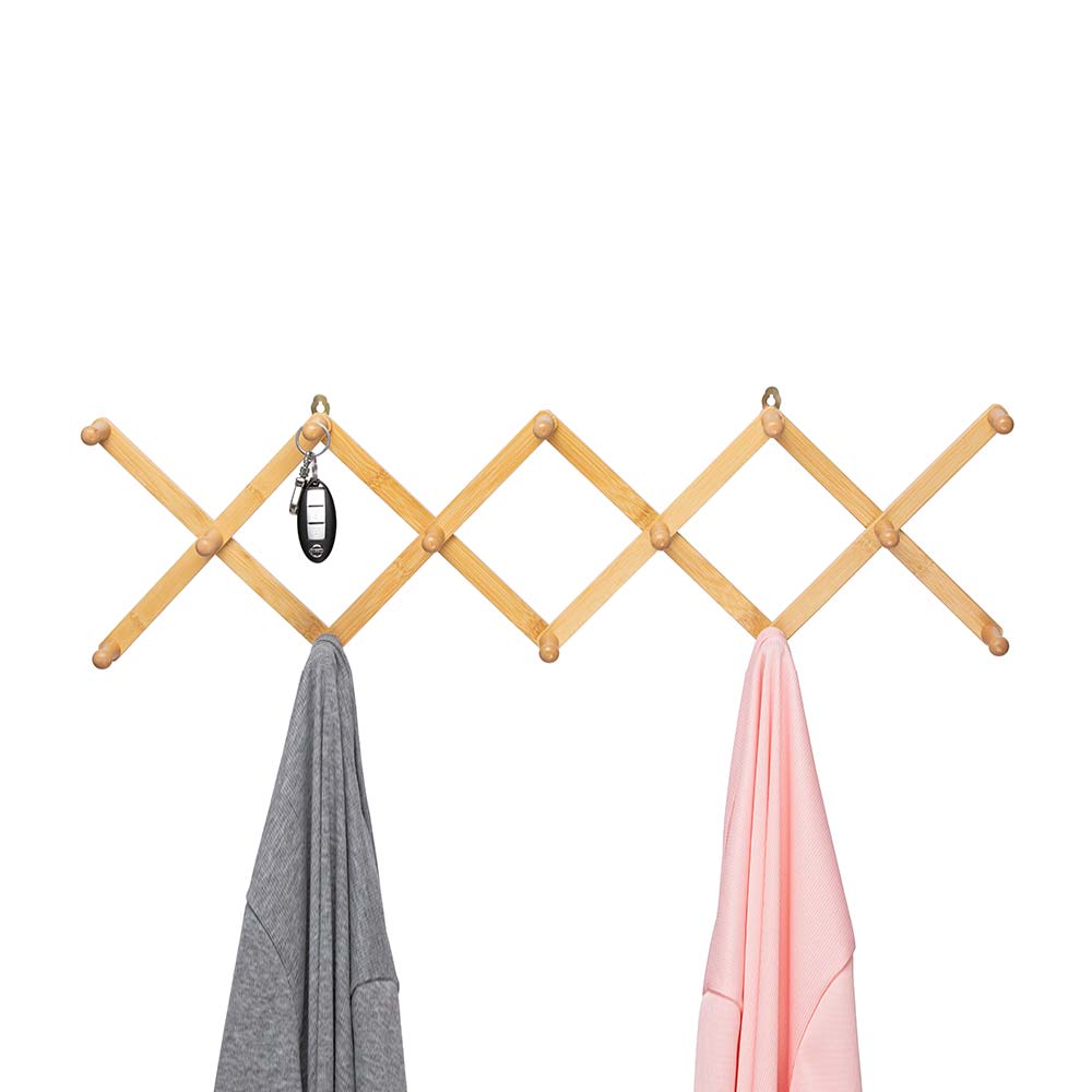 Perchero de Pared Bambú Orange Modelo Bambú Natural 10 Ganchos Beige