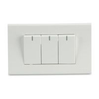 Interruptor Triple Classic Orange Empotrable Blanco 16A 250V