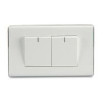 Conmutador Doble Deco Orange Placa Cromada para Instalaciones Domésticas