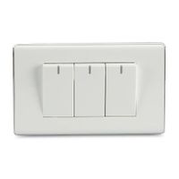 Interruptor Triple Deco Orange Placa Empotrable Cromada 16A 250V
