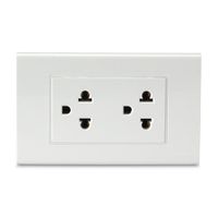 Tomacorriente Universal Doble L/T Classic Orange Blanco 16A 250V