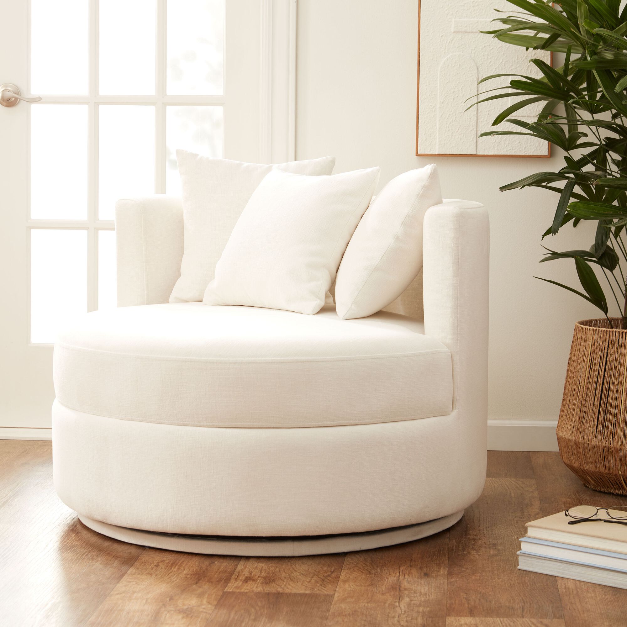 Butaca Circular con giro 360 Lucy color Blanco TU MESITA