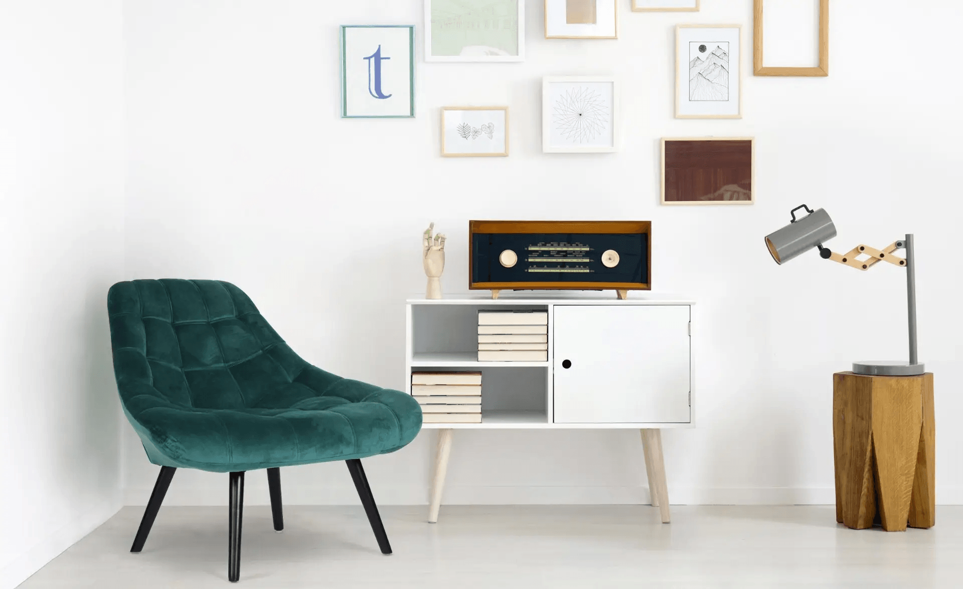 Butaca Sillón Moderno Carpio en Terciopelo Verde TU MESITA