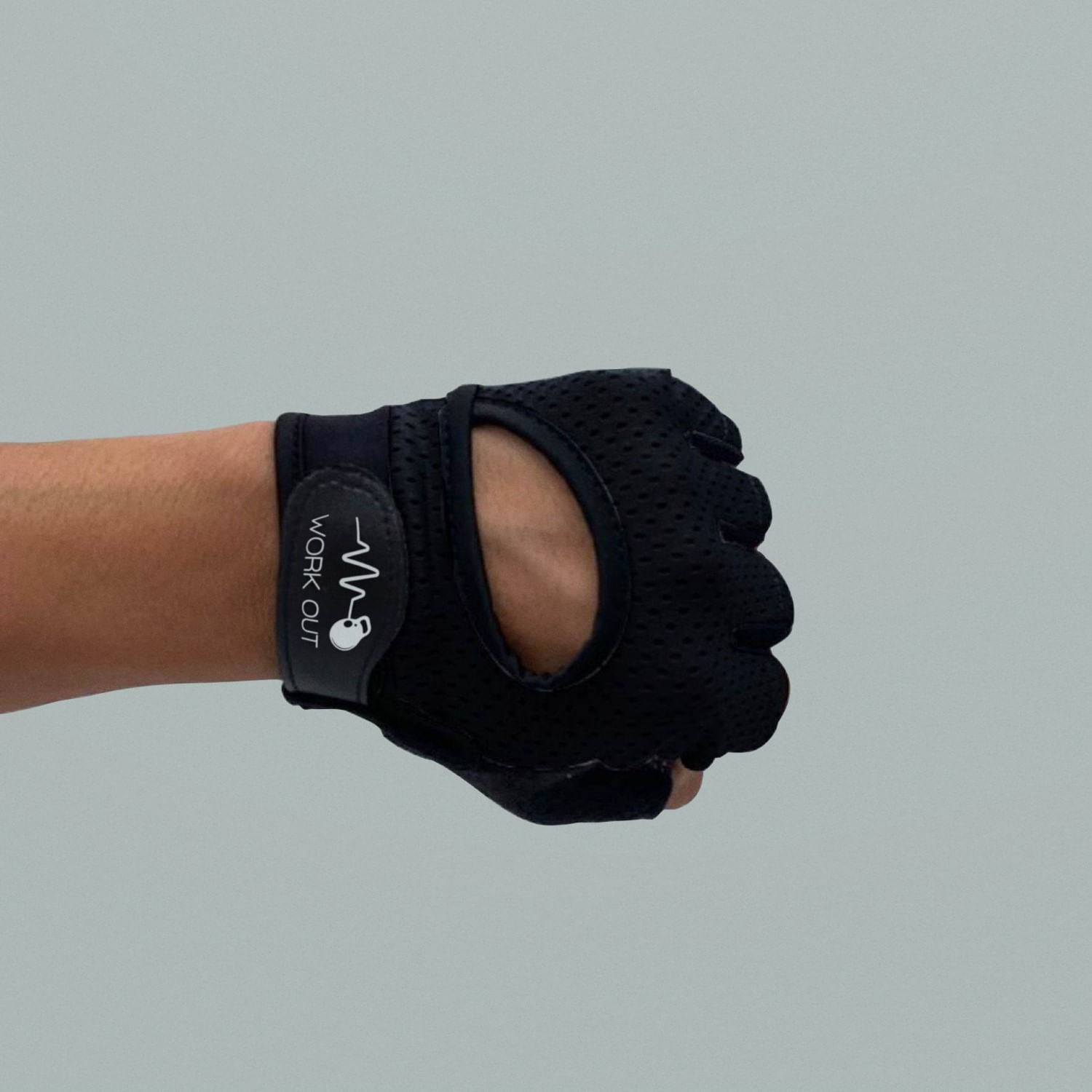 Guantes para gimnasio negro talla L