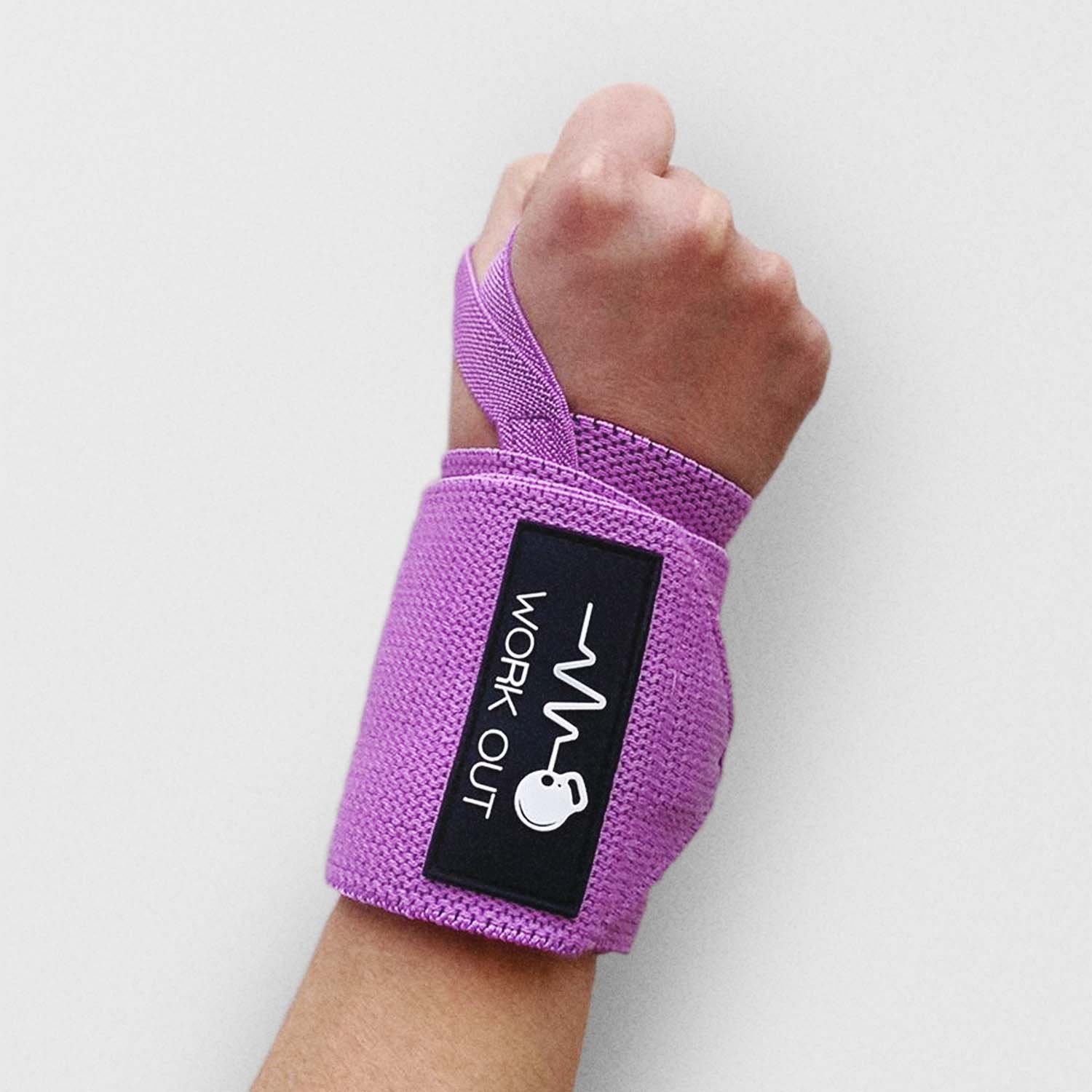 Muñequera de potencia morada workout