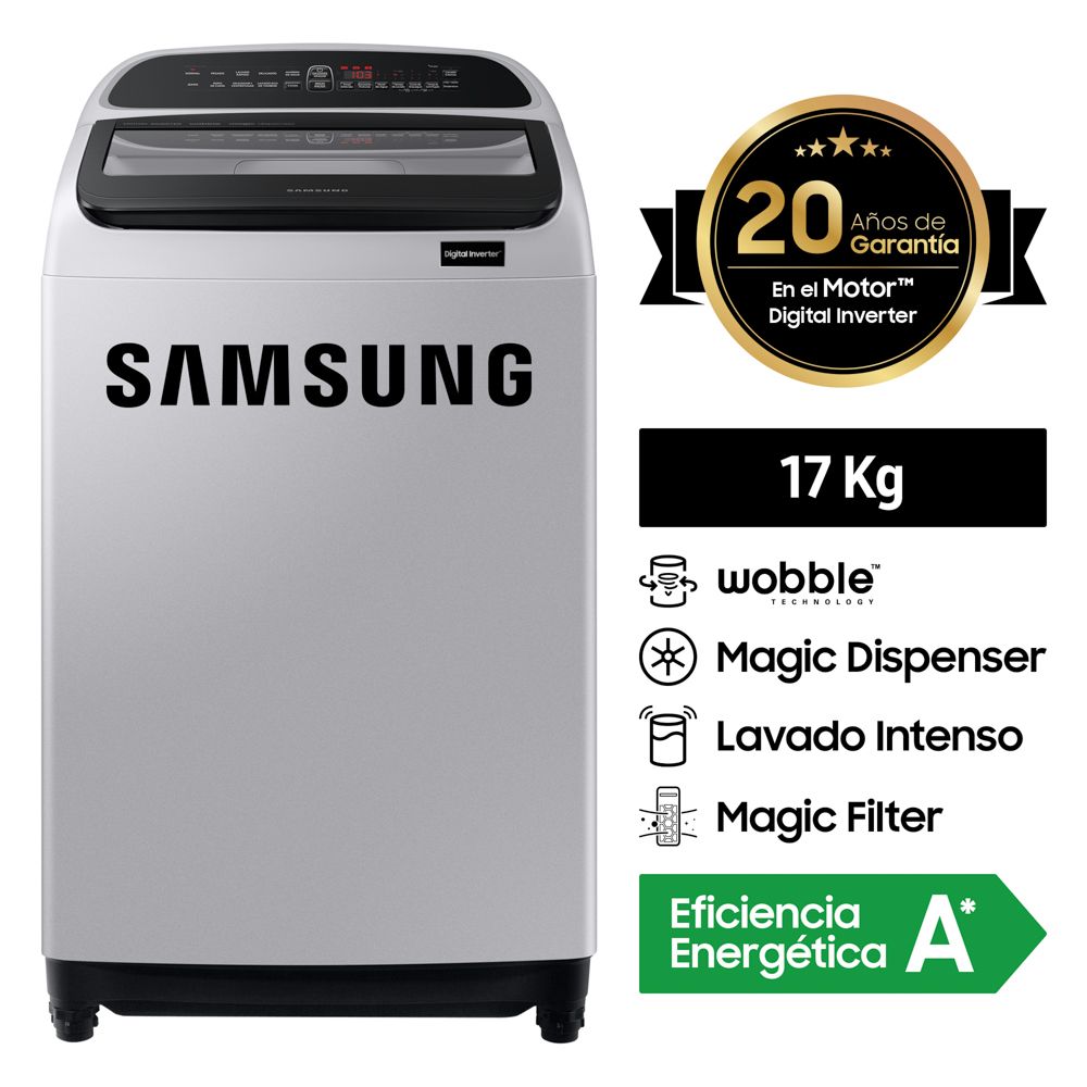 Lavadora Samsung Wobble™ WA17T6260BY/PE 17Kg