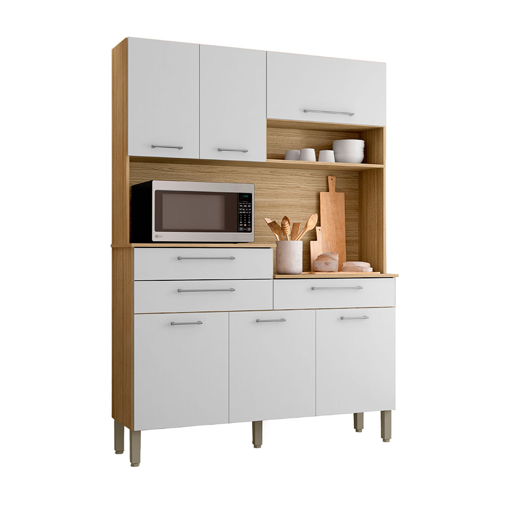 Mueble Alacena de Cocina Orion 138.5cm MDP Blanco Orange