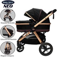 Coche Cuna Moises De Lujo Neo Negro