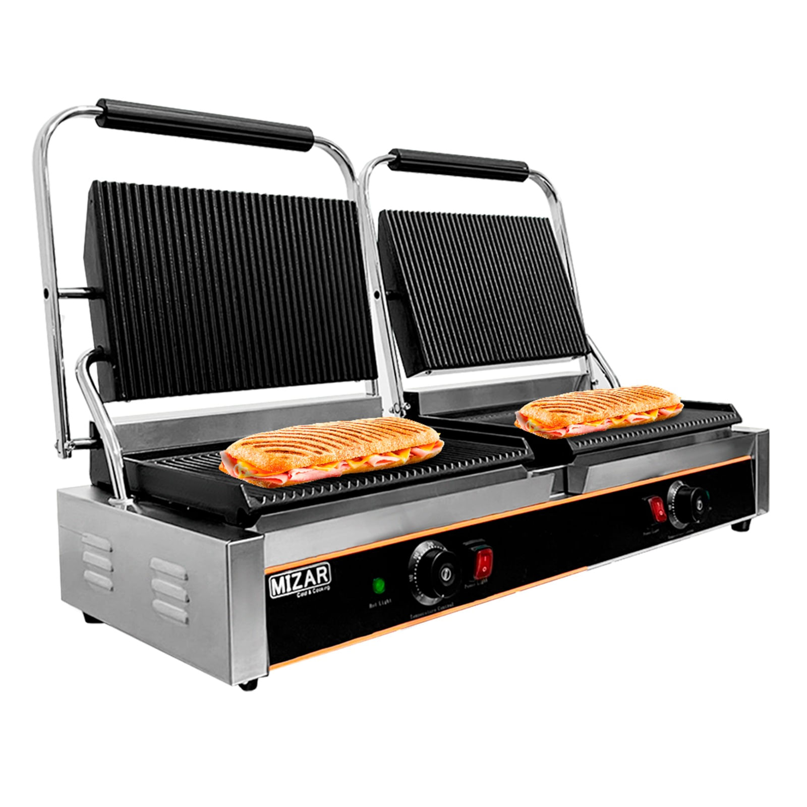 Mizar - Sandwichera Doble Eléctrica De Acero