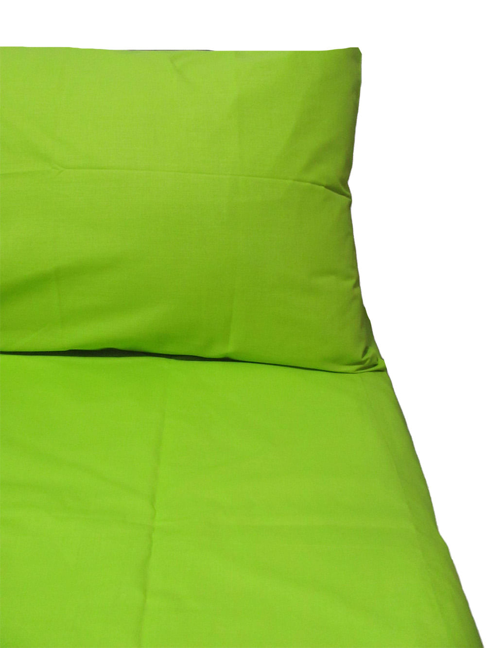 Juego De Sabana 2 Plazas Interiotex  144 Hilos Verde Limon 50% Algodón