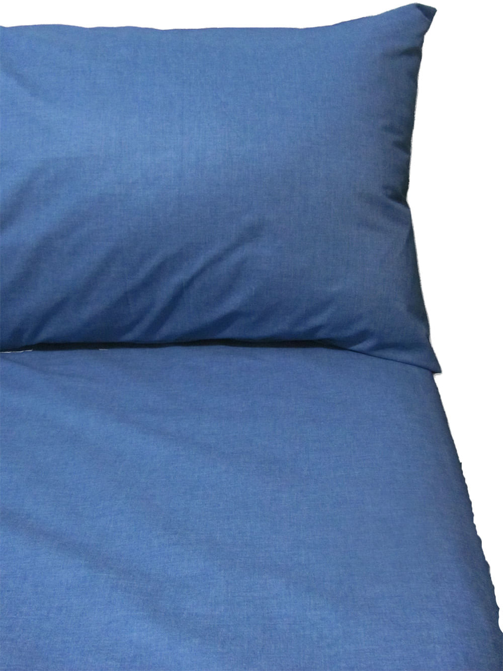 Juego De Sabana Plaza Y Media Interiotex 180 Hilos Azul Acero 50% Algodón