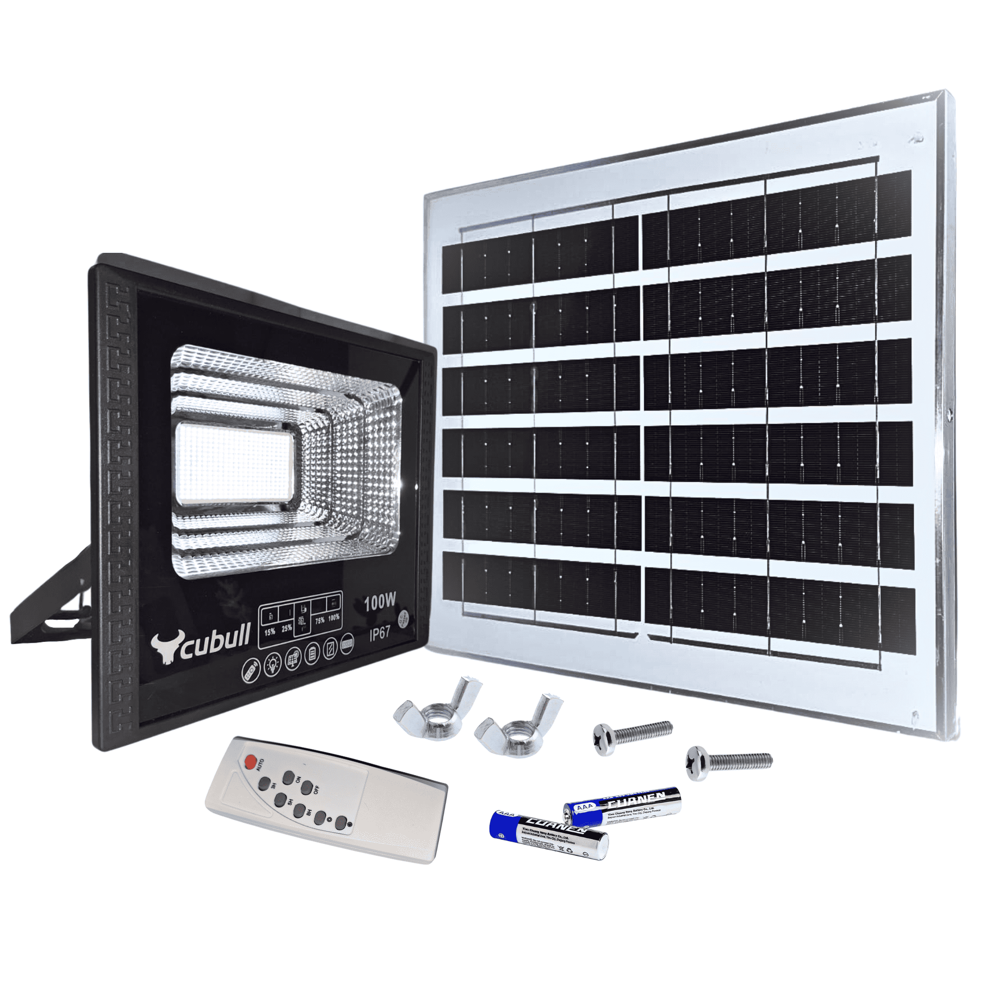 Reflector LED 100w con Panel Solar Cubull PZ-100