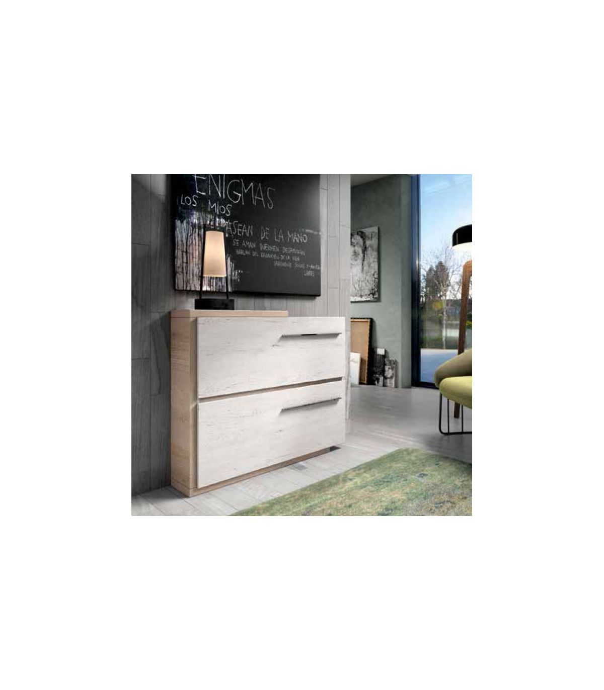 Zapatera Moderna Liana 2 puertas TU MESITA Duna/Ceniza