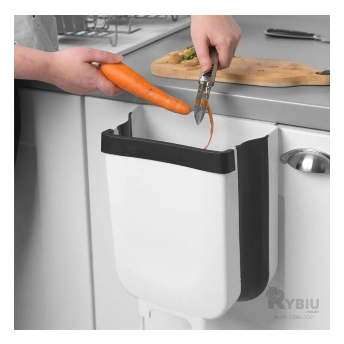 Tacho Plegable Hecho para Cualquier Ambiente Color Blanco