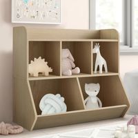 Mueble Organizador Infantil Montessori Marrón Claro R&R Muebles